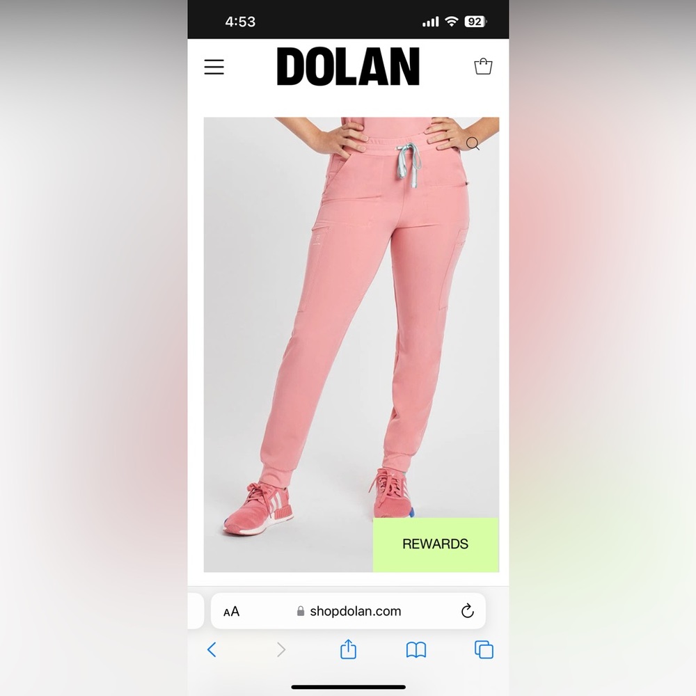 Dolan scrub jogger pant size XSP Mauve